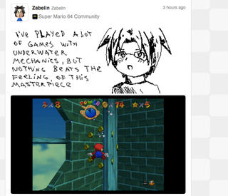 Illustration for article titled Miiverse Reacts To Super Mario 64 On Wii U